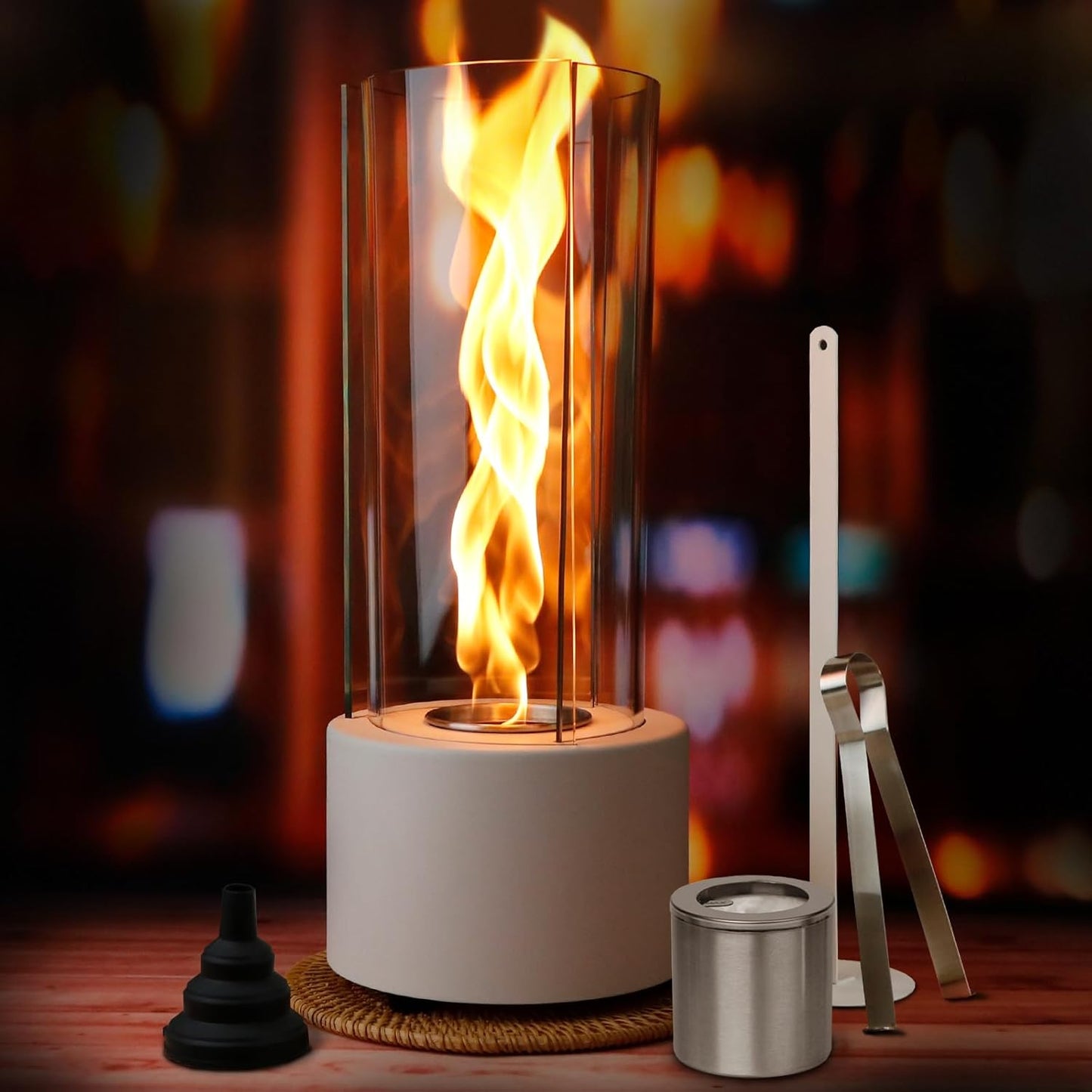 Tornado Tabletop Fire Pit - Portable Indoor Fireplace for Home
