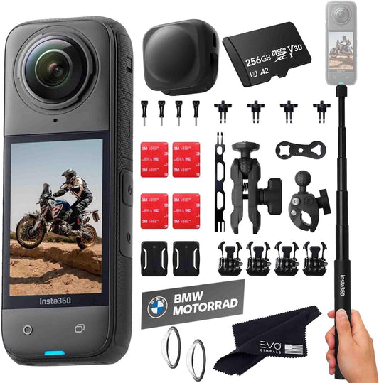 Insta360 X4 8K Waterproof 360 Action Camera Motorcycle Bundle