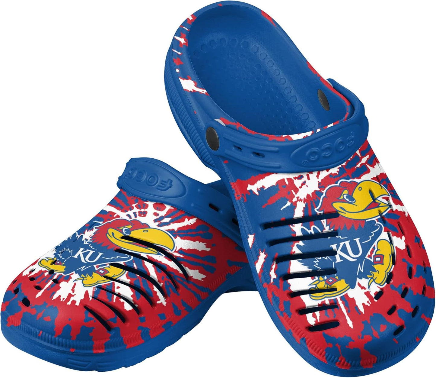 FOCO NCAA Mens Tie-Dye Clog with Strap for Ultimate Comfort