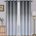 Ombre Room Darkening Curtains 52x84 in 2 Panels - Gradient Gray