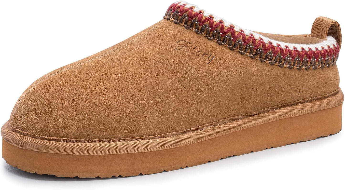 FITORY Women's Suede Slipper: Cozy Flat Short Mini Boots