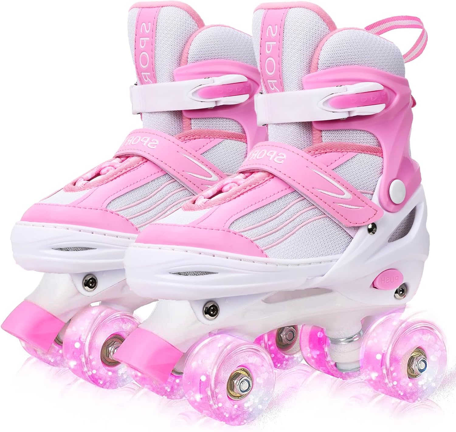 Adjustable Roller Skates for Kids with Light Up Wheels