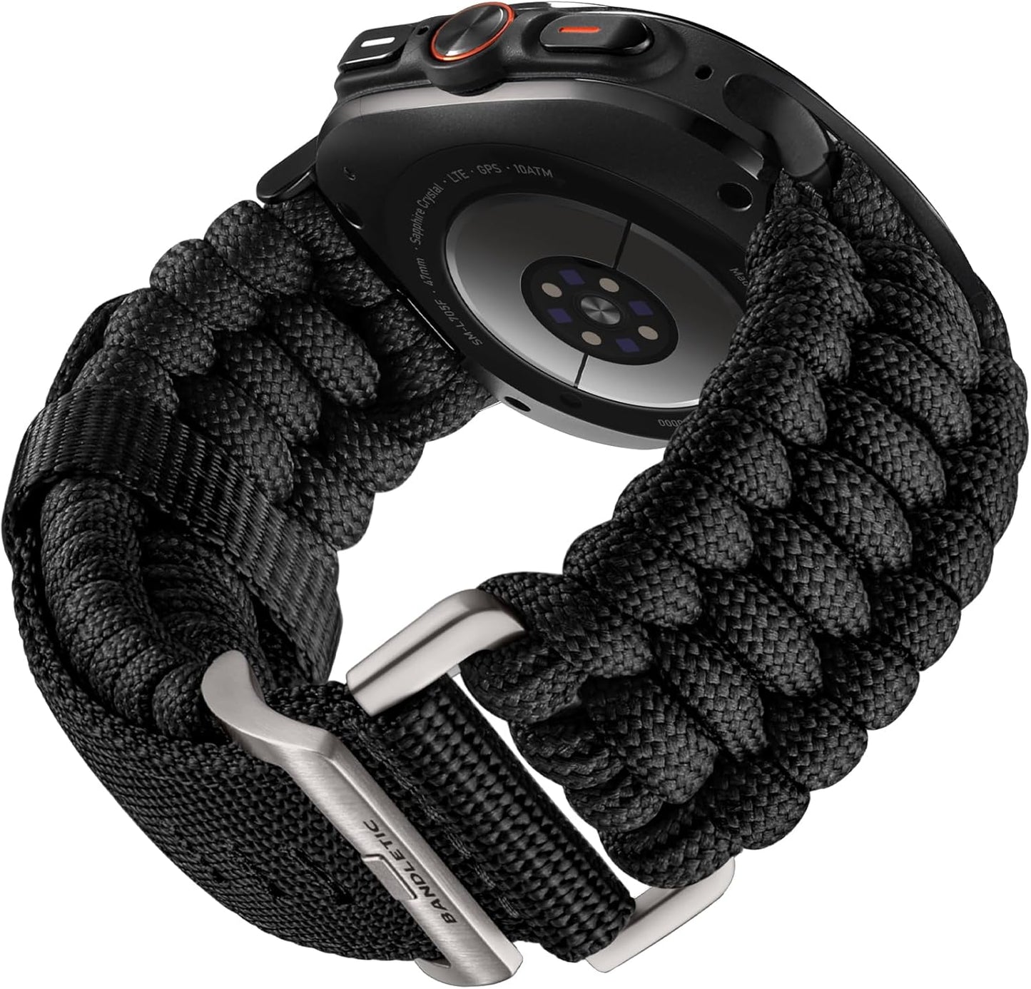 Bandletic Black Paracord Watch Strap - Tactical Style