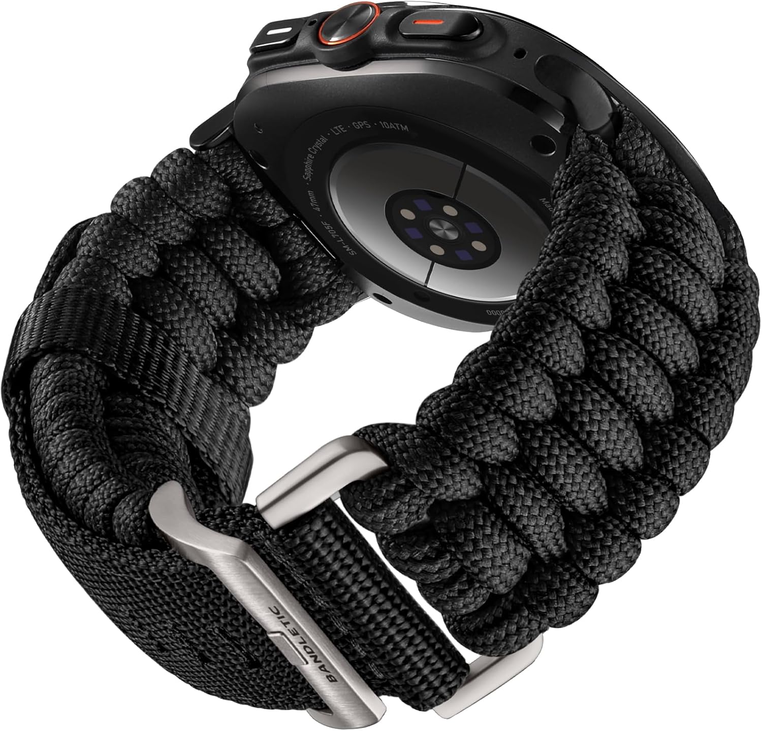 Bandletic Black Paracord Watch Strap - Tactical Style