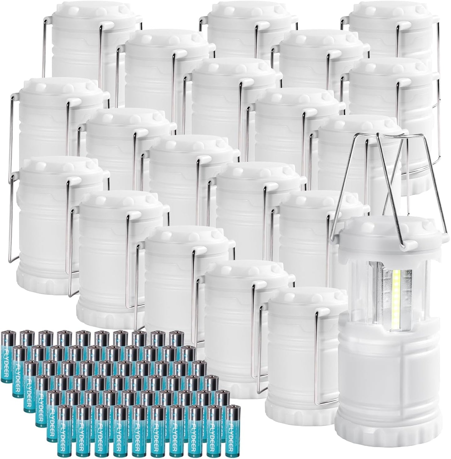KUNHE LED Camping Lanterns - 20 Pack Glow-in-The-Dark Lights