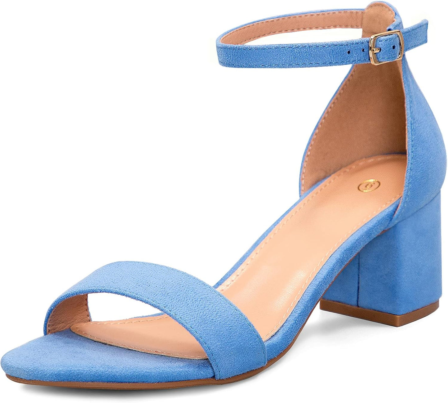mysoft Women's Chunky Low Heels Open Toe Block Heeled Sandals