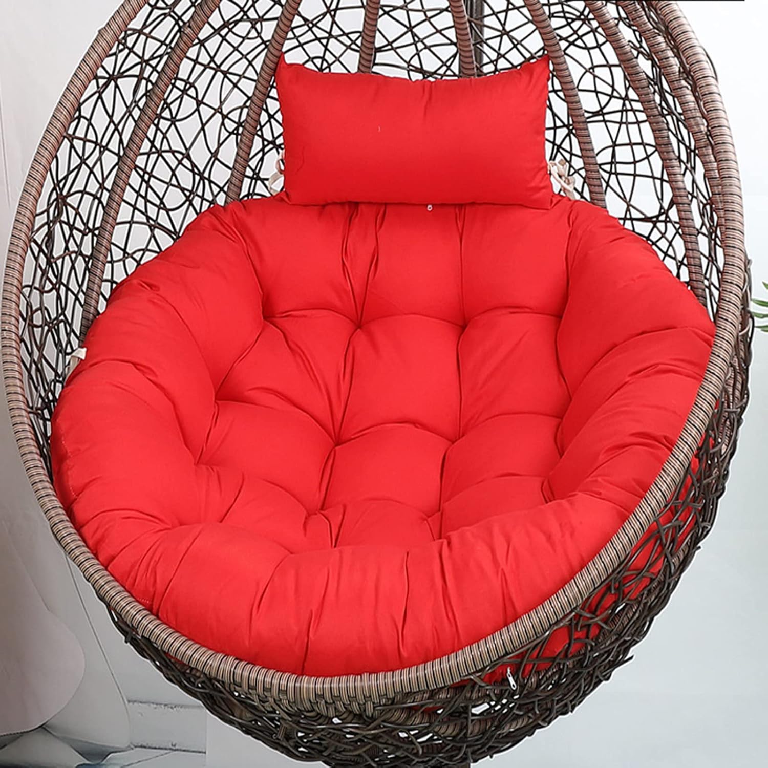 Waterproof Red Swing Chair Cushion - Relax in Comfort!