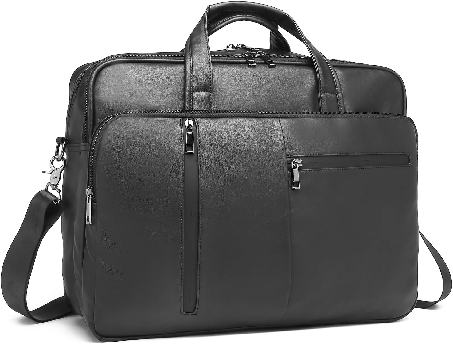Seyfocnia Men's Leather Messenger Laptop Bag for Professionals