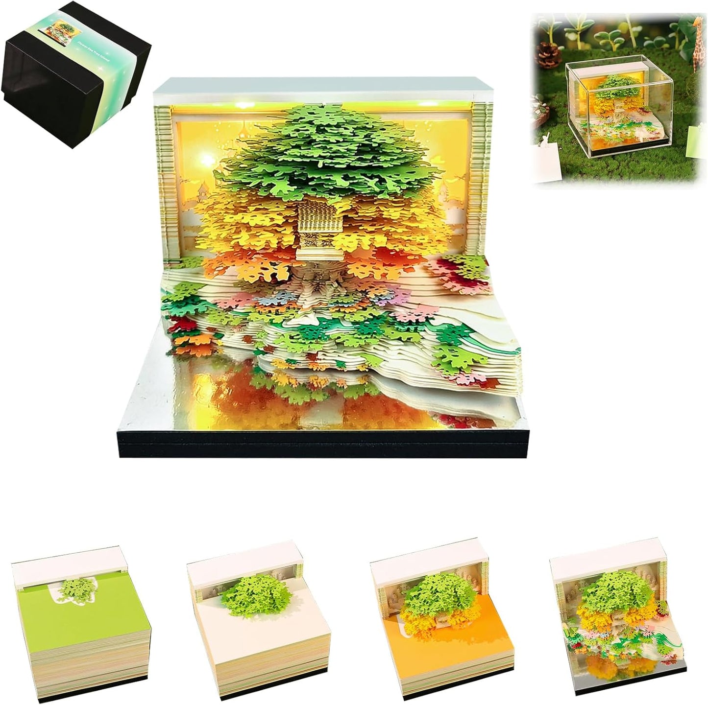 3D Calendar 2026 - Creative Desk Time Piece with LED Lights