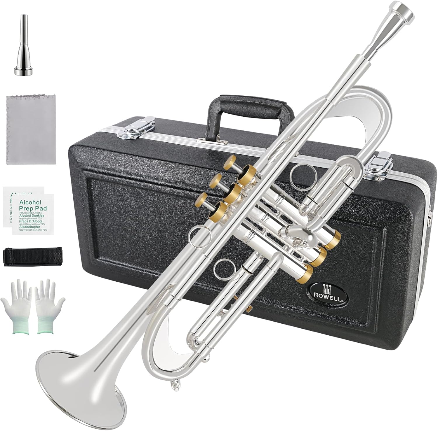ROWELL Bb Trumpet for Students with Professional Accessories