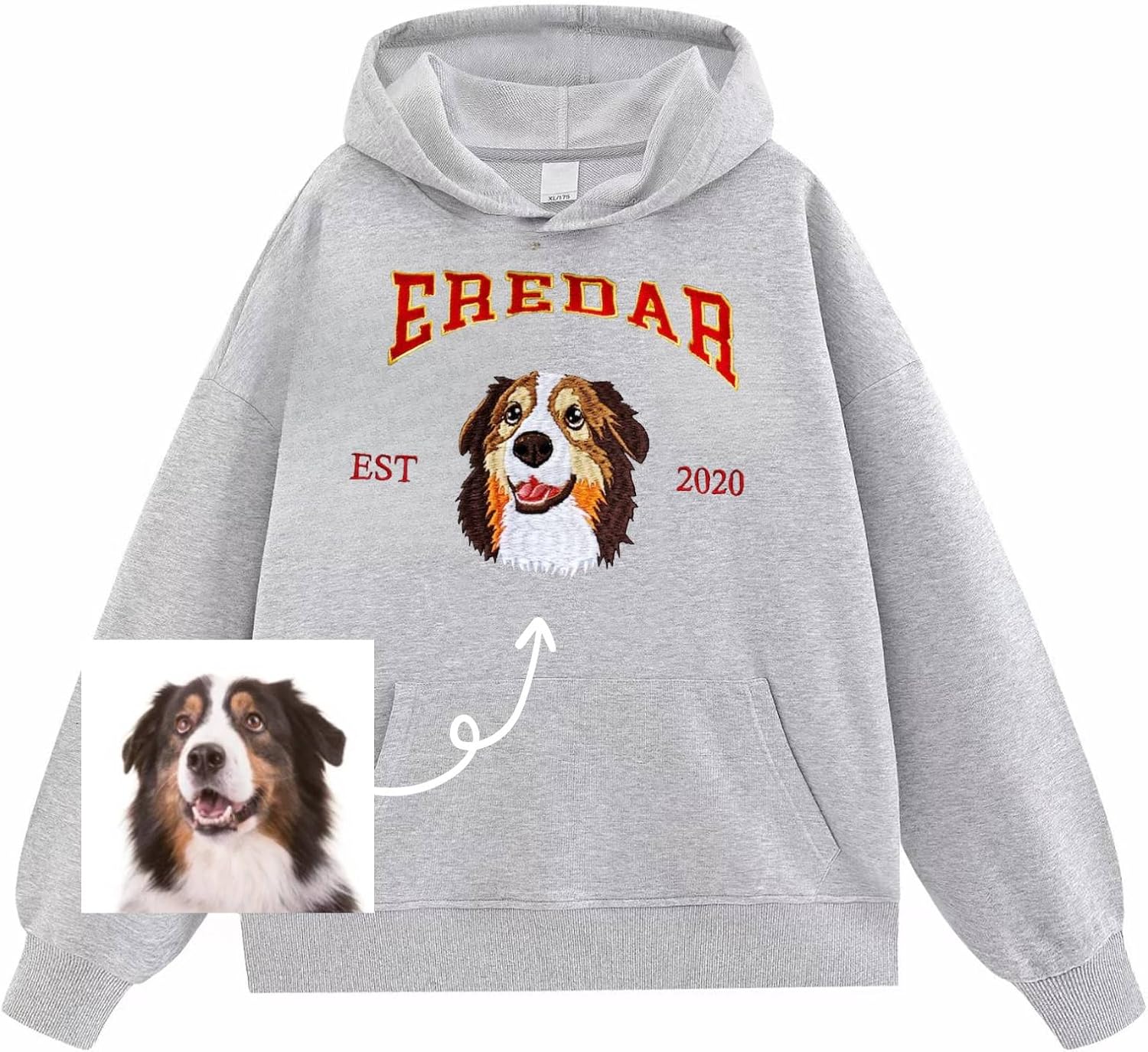 Personalized Dog Mom Embroidered Sweatshirt - Create Your Pet's Face