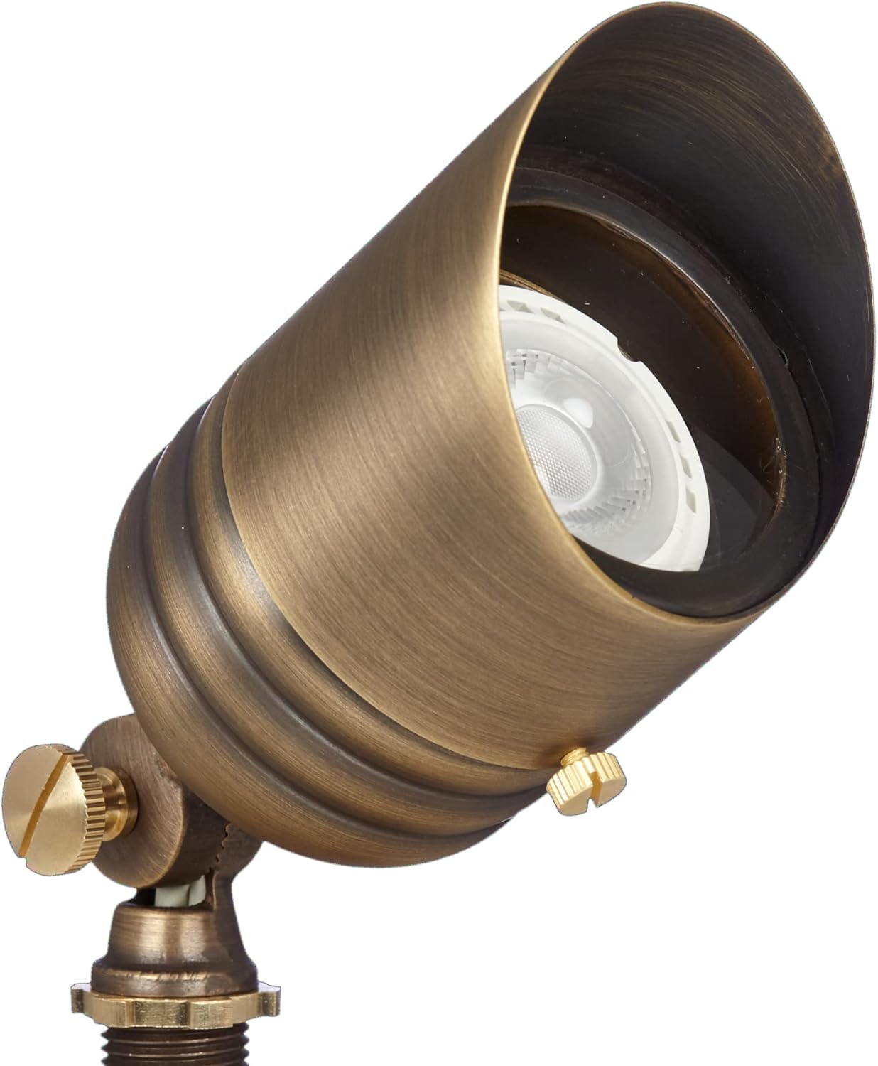 VOLT Fat Boy 12V Brass Outdoor Spotlight for Landscape Lighting