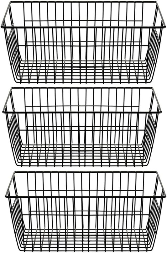 SANNO Freezer Baskets for Home Organization - Set of 3 Bins
