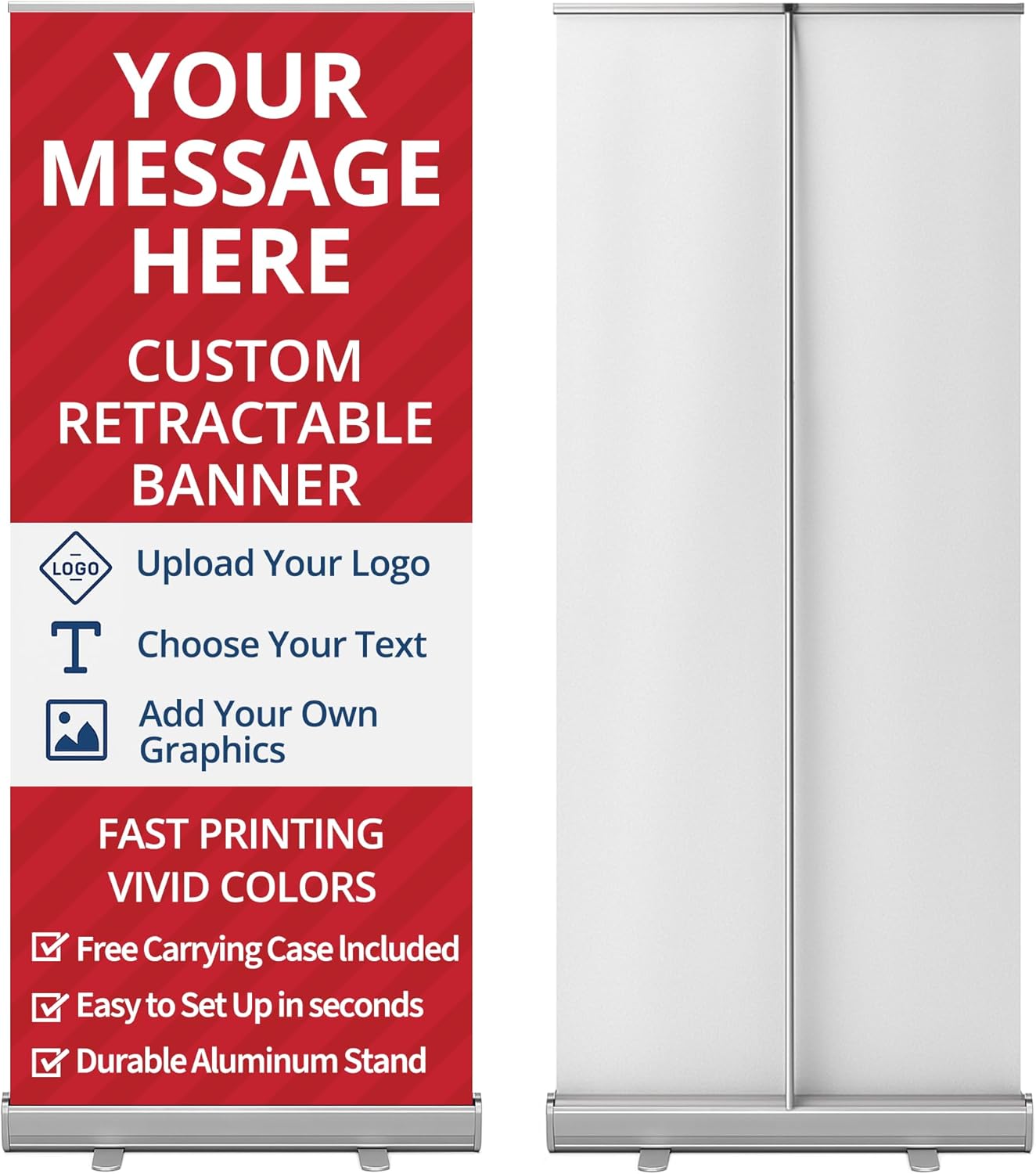 Custom Retractable Banner 33in x 81in for Trade Shows & Events