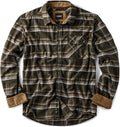 CQR Men's 100% Cotton Button Down Flannel Shirt - Warm (Style BVS2)