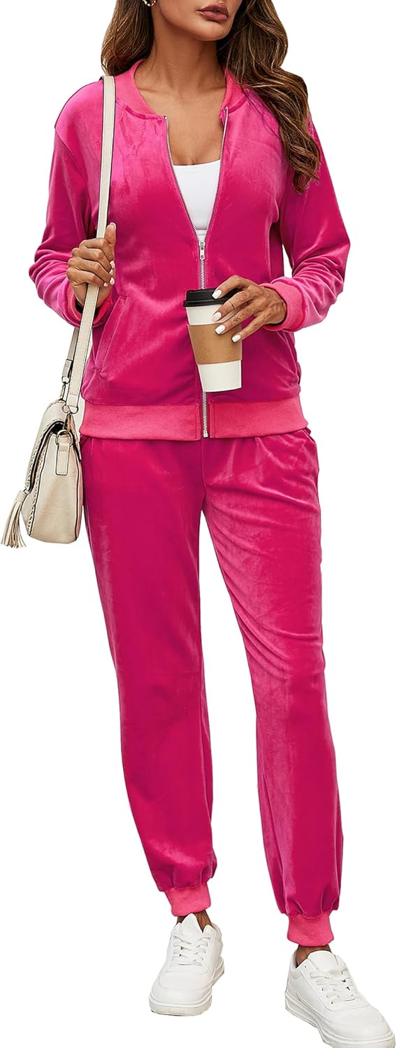 Marvmys Women's Velour Tracksuit Set for Comfort and Style