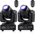 60W LED Moving Head Light Pair - 8 GOBO Patterns, DMX Control