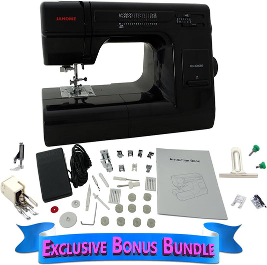 Janome HD 3000 BE Black Edition Bonus Bundle