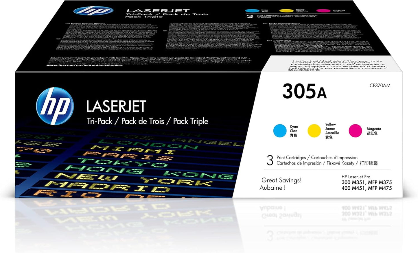 HP 305A Toner Cartridges 3-Pack for LaserJet Pro Printers