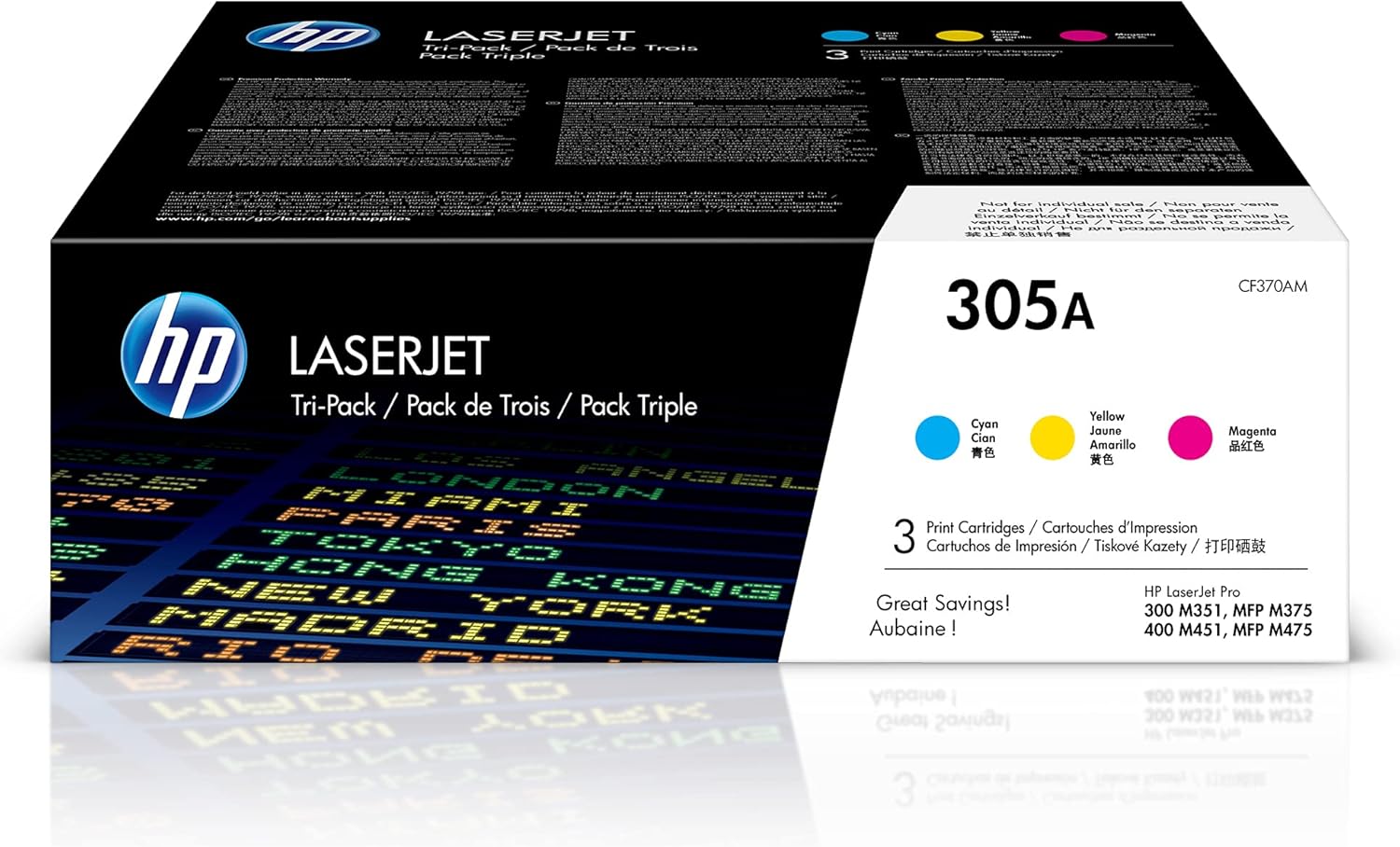 HP 305A Toner Cartridges 3-Pack for LaserJet Pro Printers