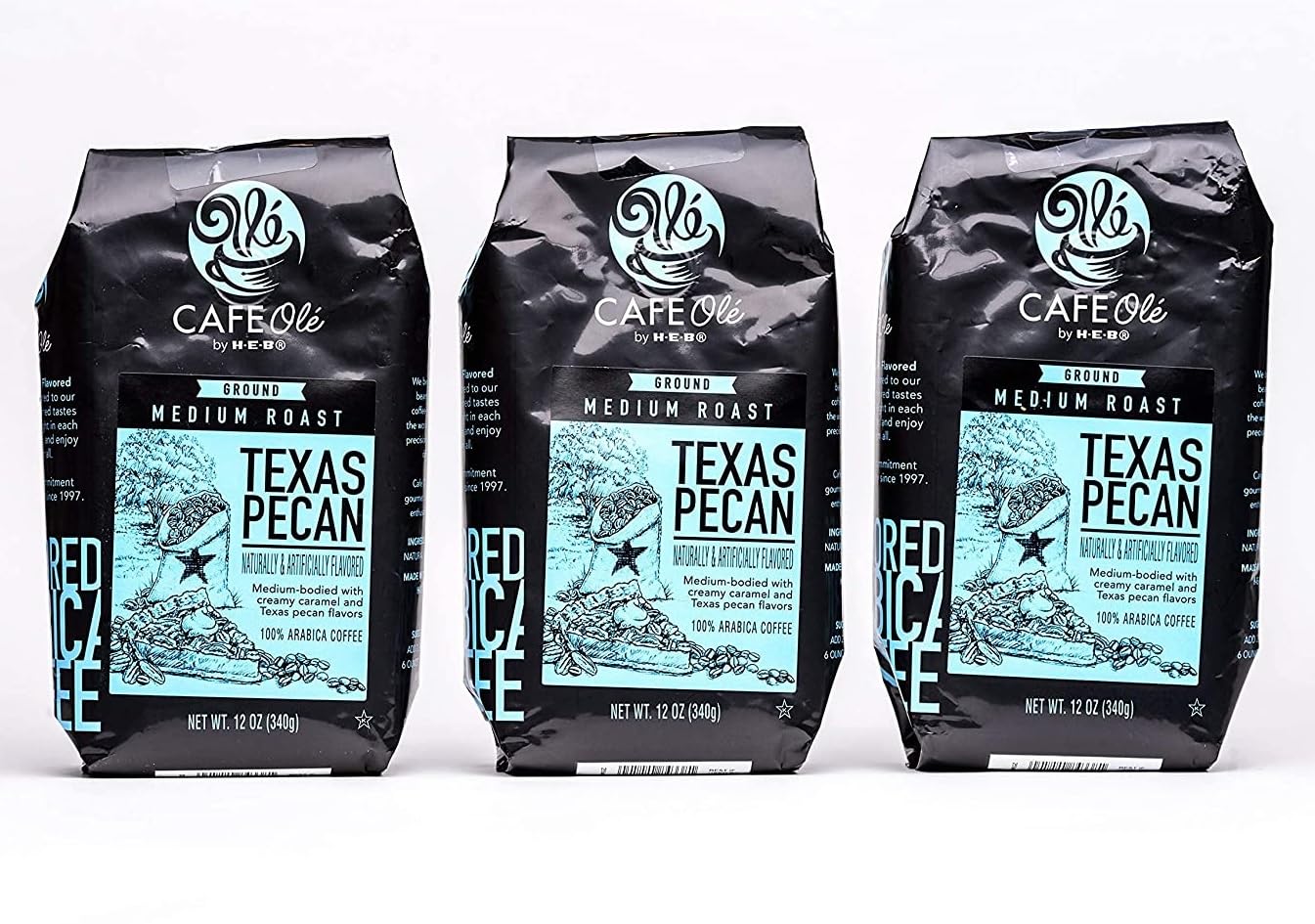 Texas Pecan Ground Coffee Trio by HEB - 36oz