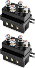 QWORK Solenoid Relay 2 Pack 12V 500A Winch Relay - Heavy Duty