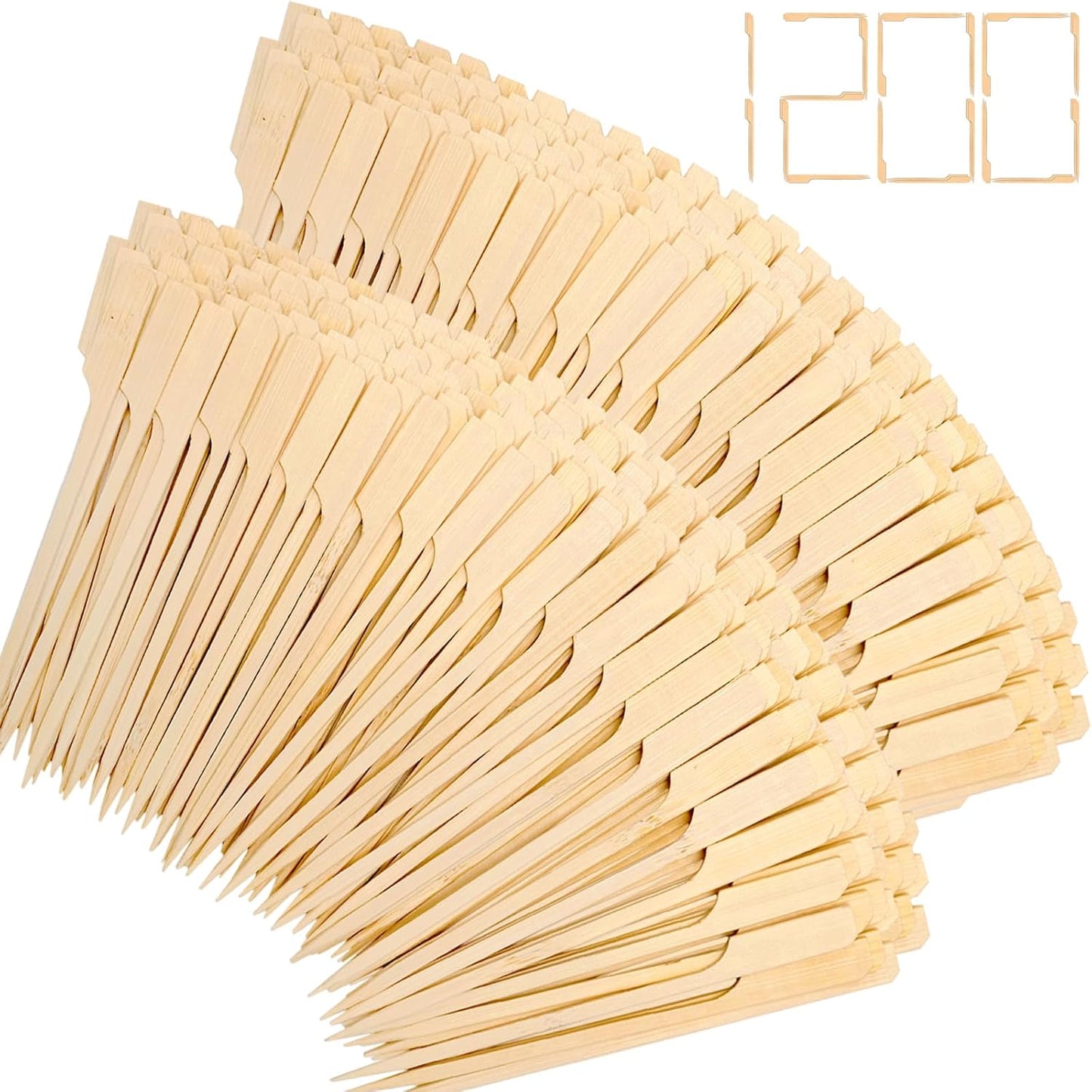 Bamboo Skewers 1200 PCS for Appetizers - Versatile Cocktail Picks