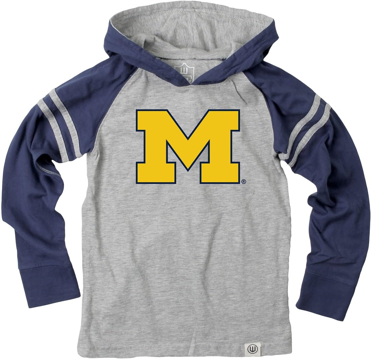 Wes and Willy Youth Boys College Long Sleeve Hooded T-Shirt