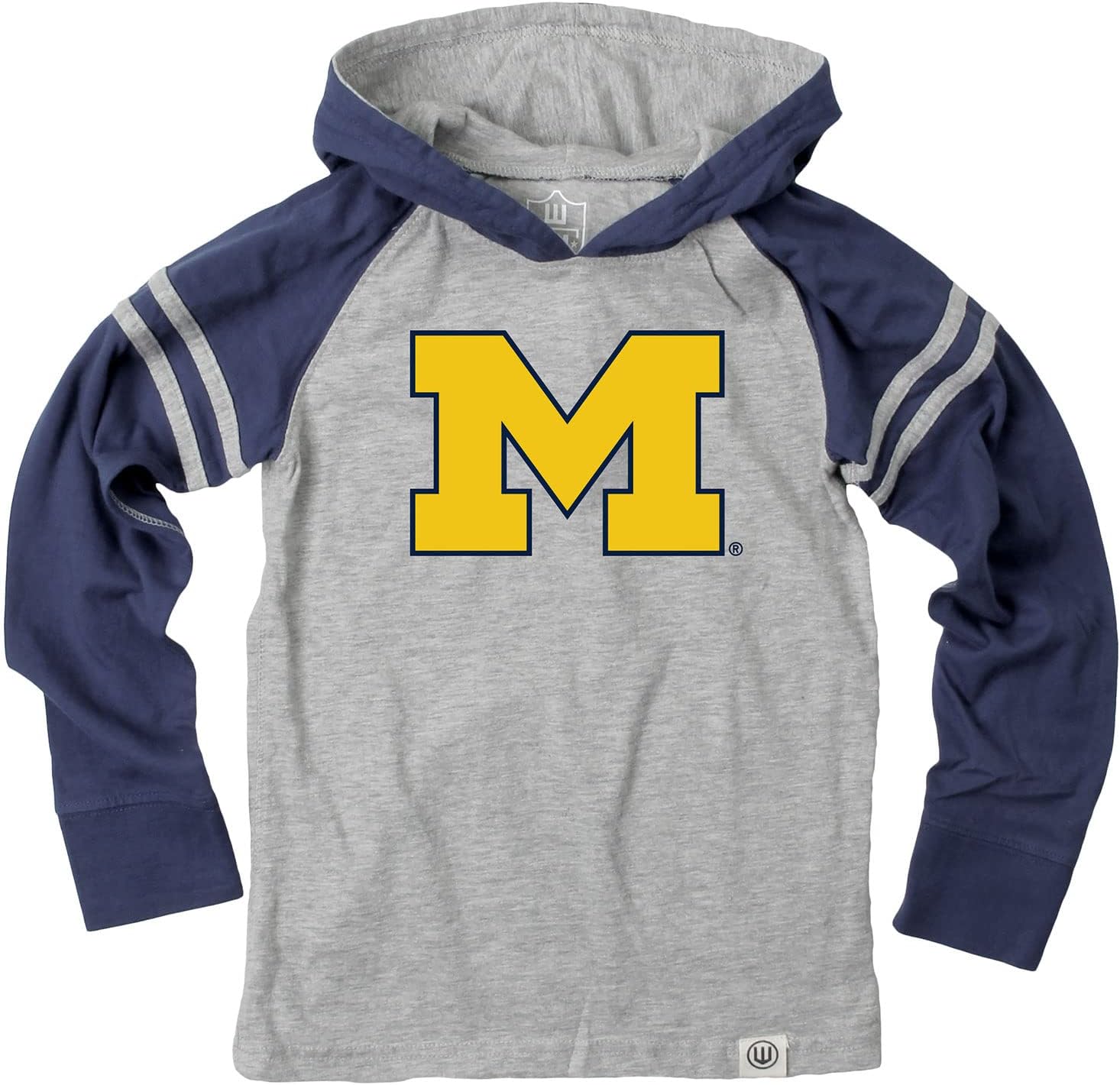 Wes and Willy Youth Boys College Long Sleeve Hooded T-Shirt