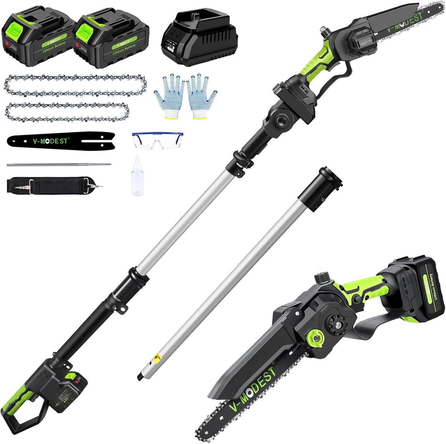 2-IN-1 Cordless Pole Saw for Efficient Tree Trimming Tasks