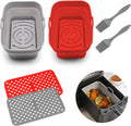 Air Fryer Silicone Liners Pot Set for Ninja Dualzone DZ401 DZ201