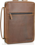 Polare Full Grain Leather Bible Cover Church Bag - Durable Protection