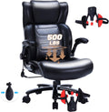 FANTAWESO Big & Tall Office Chair: Lumbar Support & Thigh Exerciser