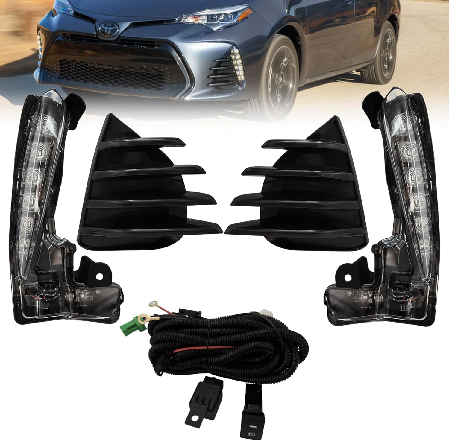 Daytime Running Lights Replacement for 2017-2019 Toyota Corolla