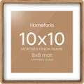 Homeforia 10x10 Picture Frame Light Wood for Wall or Tabletop