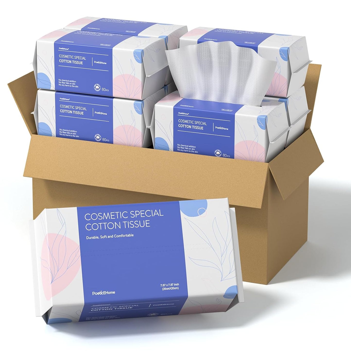 PoeticEHome Extra Thick Cotton Tissues for Facial Cleansing