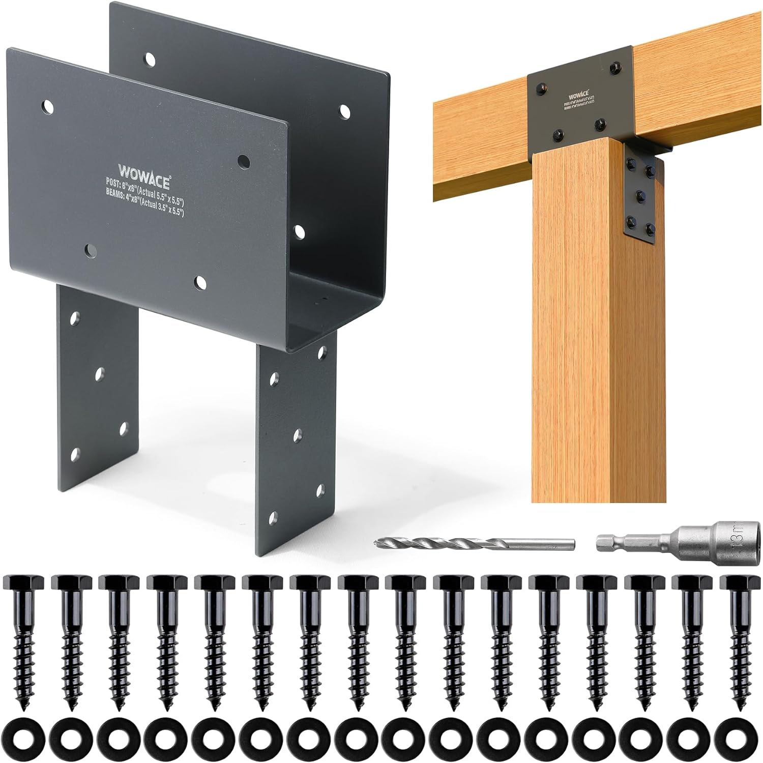 Stainless Steel Post Cap Tie Bracket for Outdoor Structures