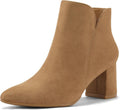 mysoft Women's Ankle Boots Chunky Block Low Heel - Dressy Office 2