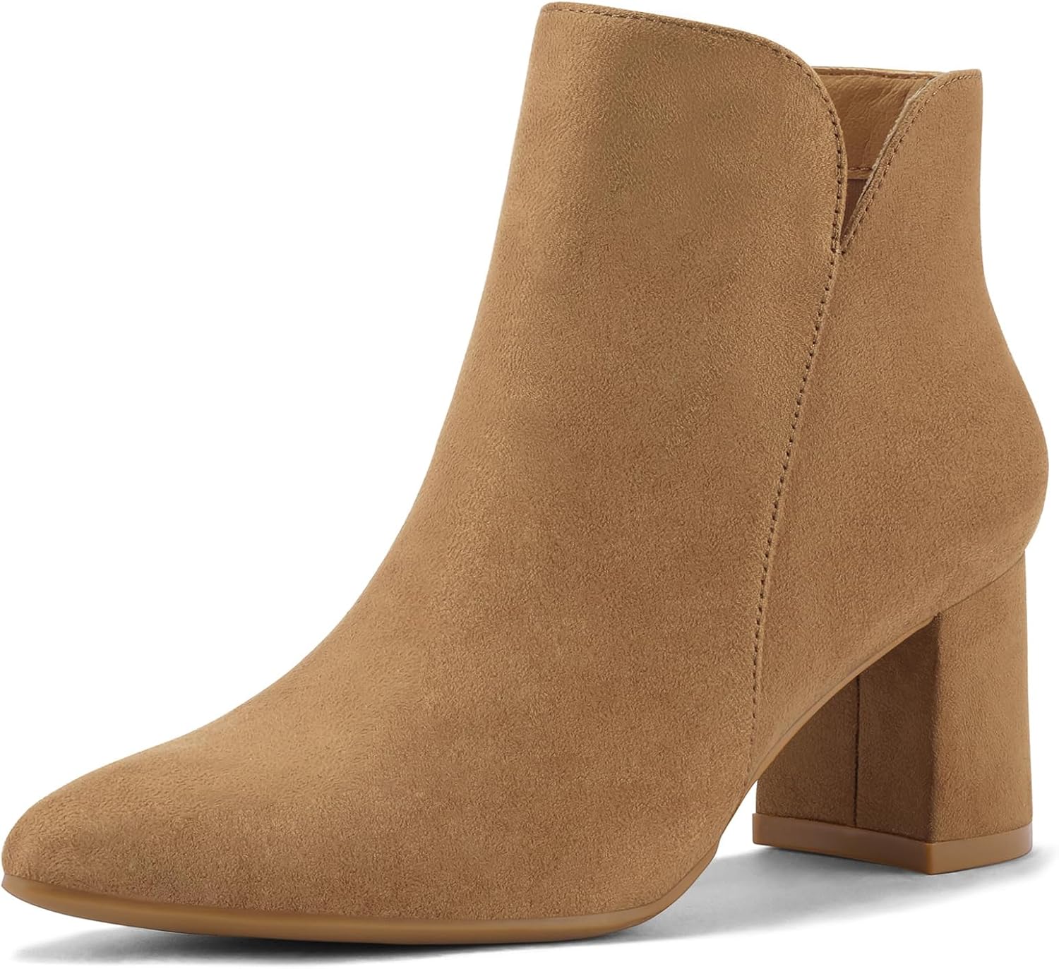 mysoft Women's Ankle Boots with Chunky Block Low Heel Style