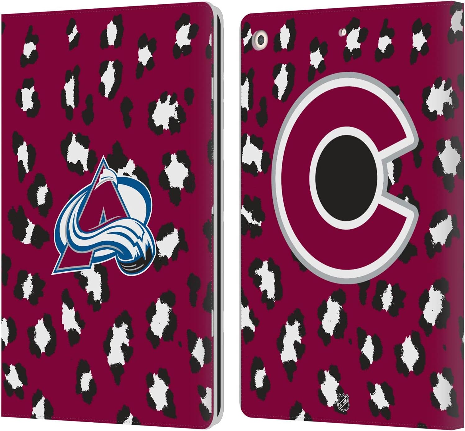 NHL Leopard Pattern Colorado Avalanche Leather Wallet Case