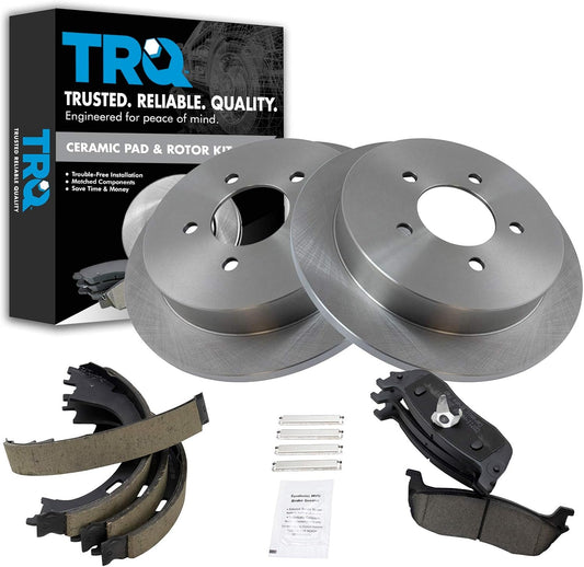 TRQ Rear Disc Brake Kit with Ceramic Pads and Rotors for F150