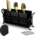 Cutlery Holder with Drain Holes Silverware Caddy - 3pcs Utensil Bins