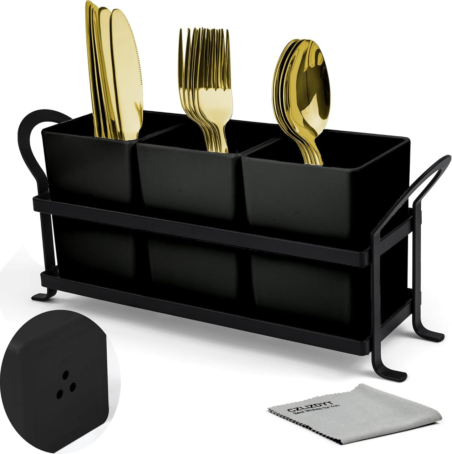 Cutlery Holder with Drain Holes for Stylish Kitchen Organization