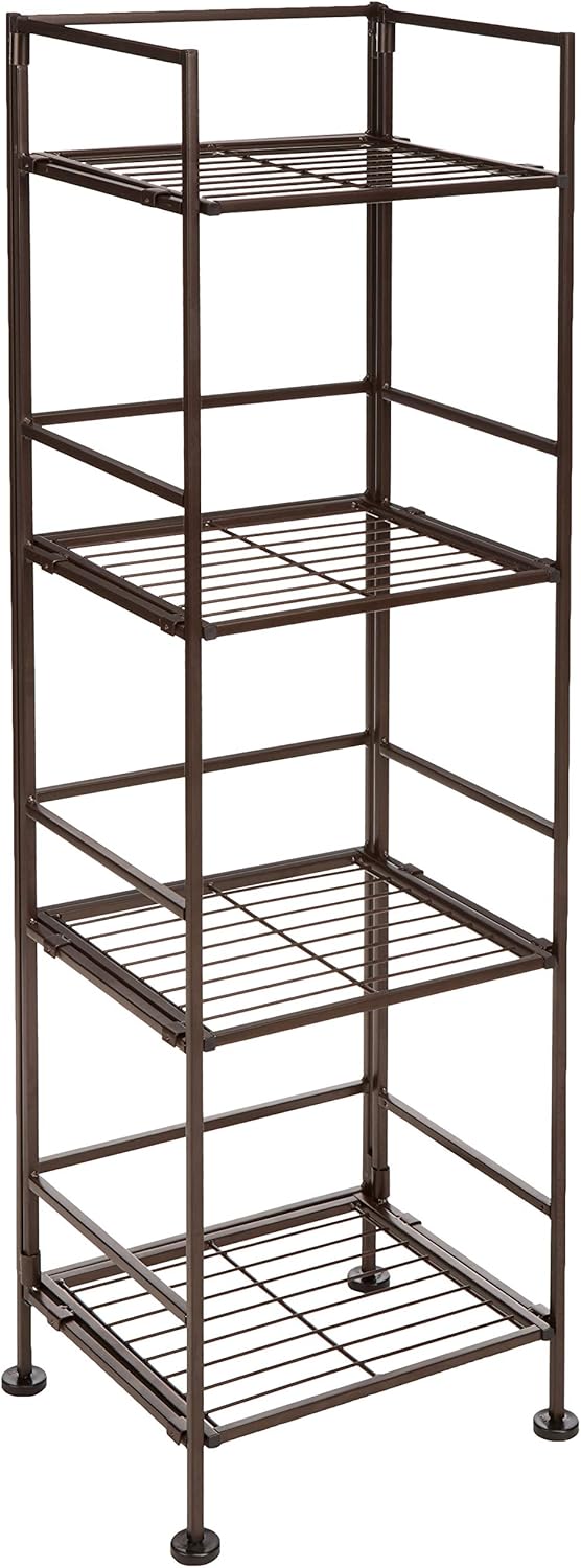 4-Tier Iron Towel Shelf for Bathroom Storage and Organization