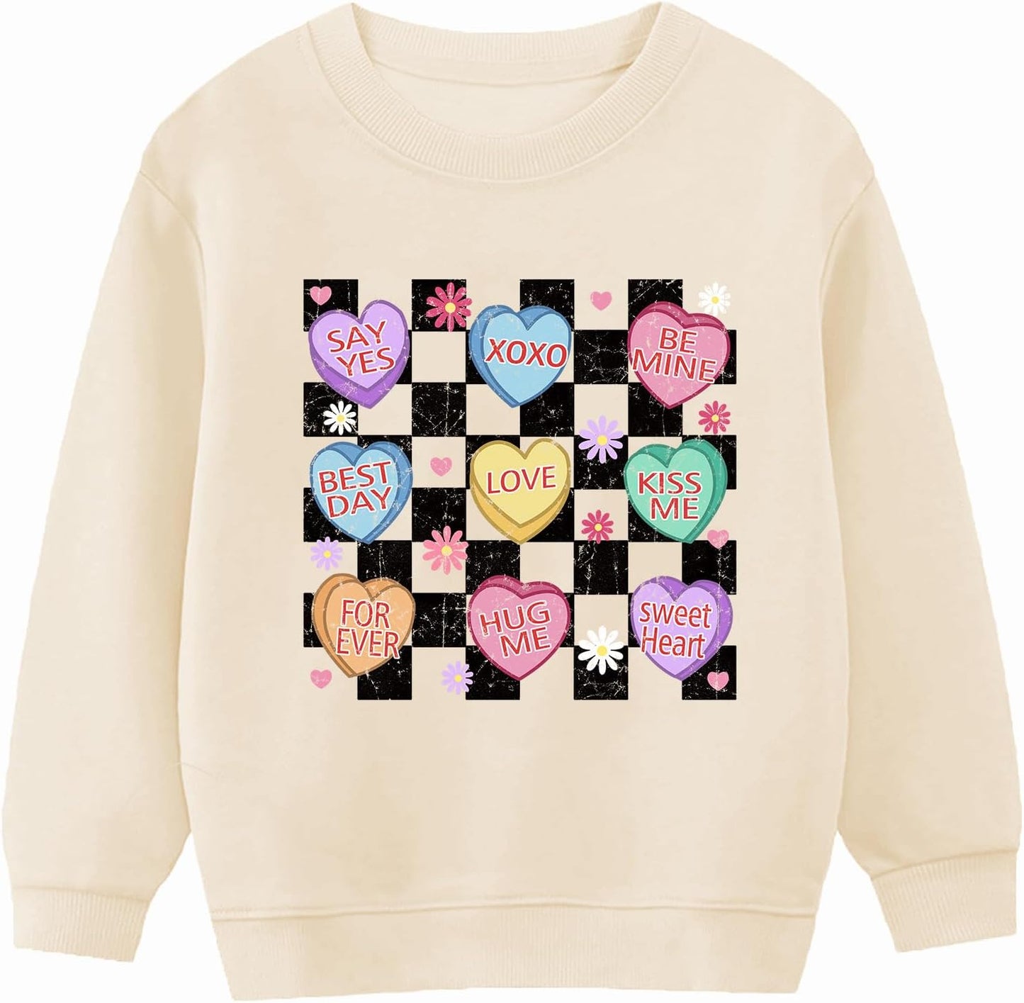 Love Print Kids Sweatshirts - Cozy Hearts Design!