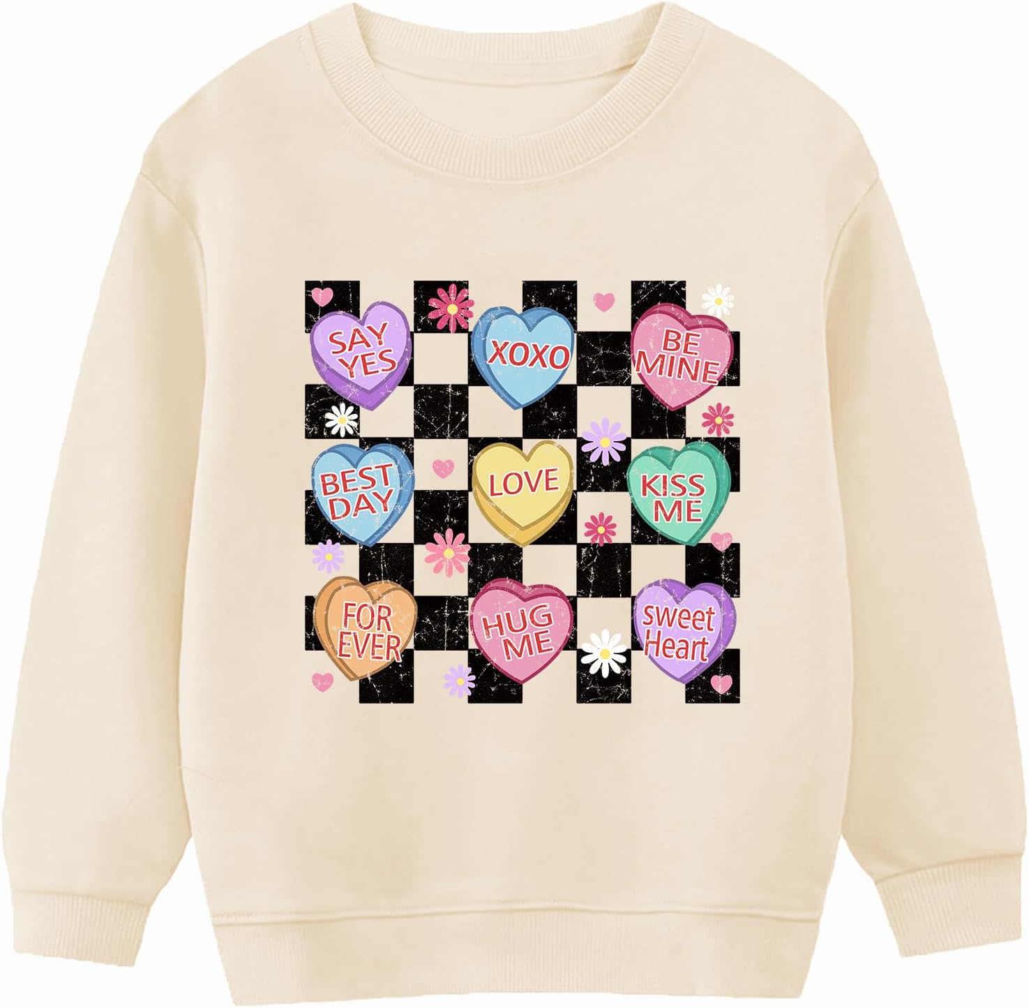 Love Print Kids Sweatshirts - Cozy Hearts Design!