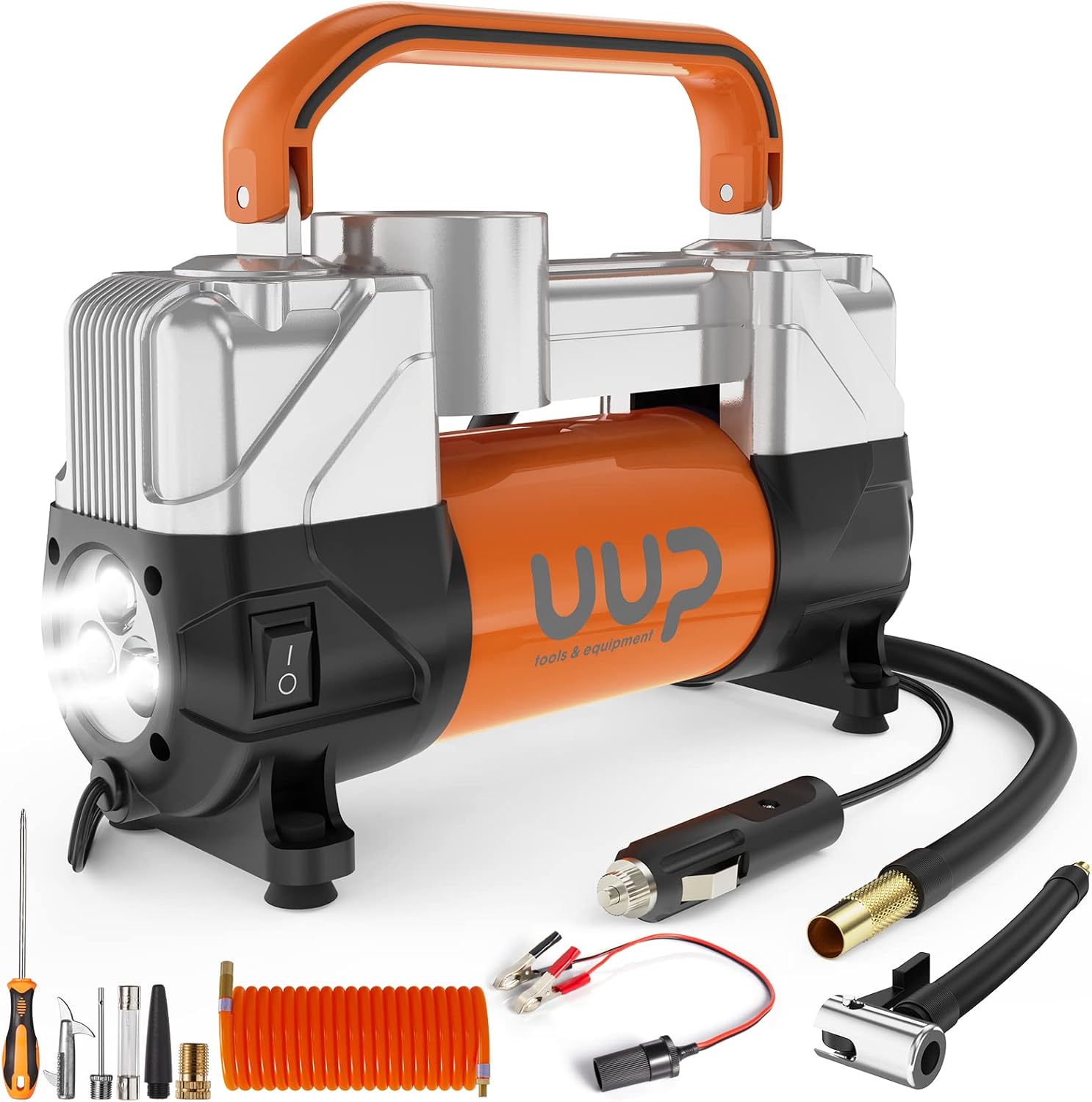 150PSI 12V Tire Inflator - Double Cylinder Power for Any Vehicle!