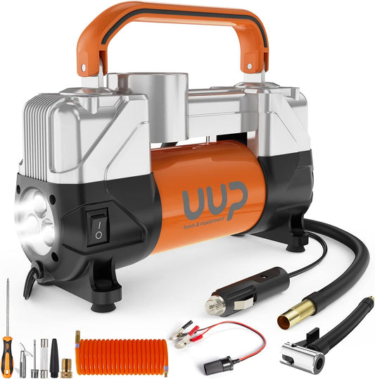 150PSI 12V Tire Inflator - Double Cylinder Power for Any Vehicle!