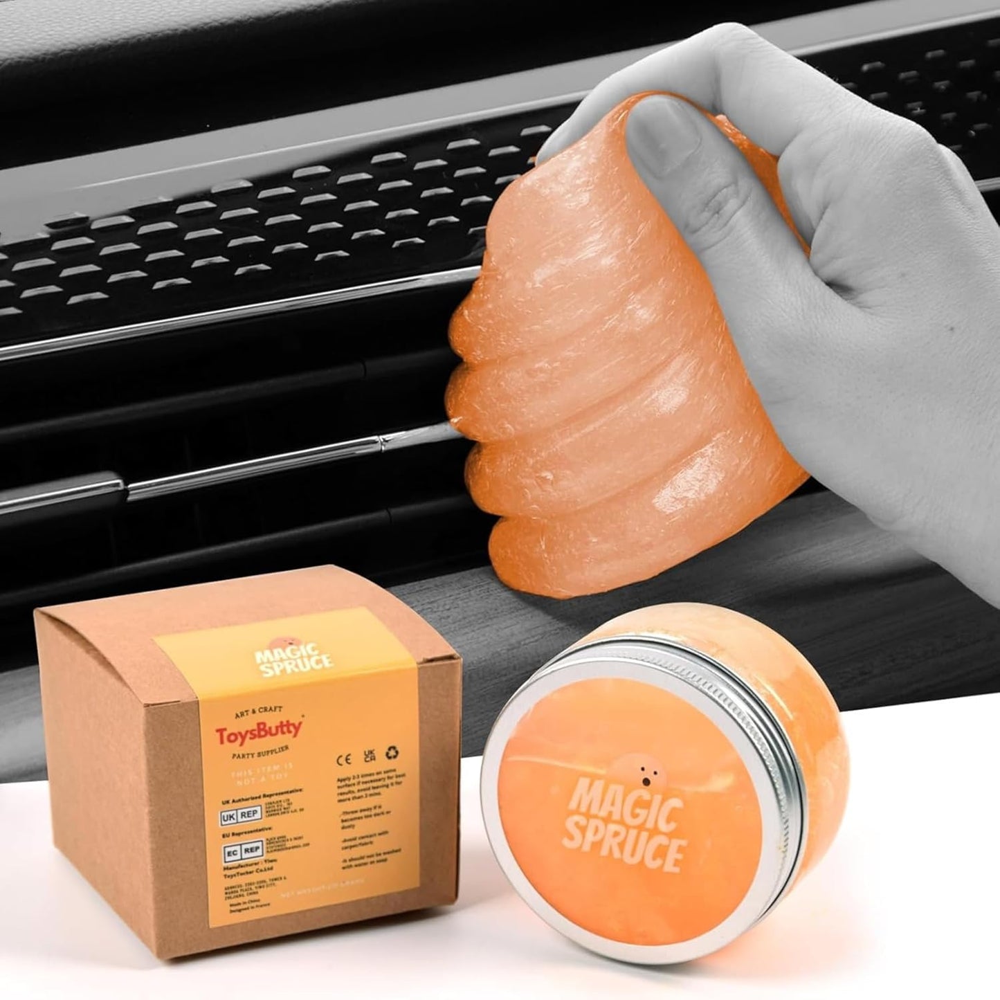High-End Orange Scented Car Cleaning Putty Kit