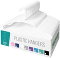 NEATERIZE Clothes Hangers Plastic 100 Pack - Space Saving White